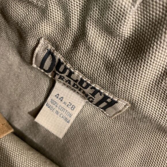 Duluth Trading Co. Cargo Work Pants Mens Size 44X28 Beige Fire Hose Relaxed Fit - Picture 10 of 16